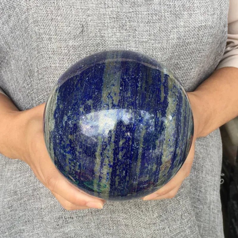 1KG+ Natural Lapis Lazuli Sphere Rock Quartz Crystal Ball Reiki Healing