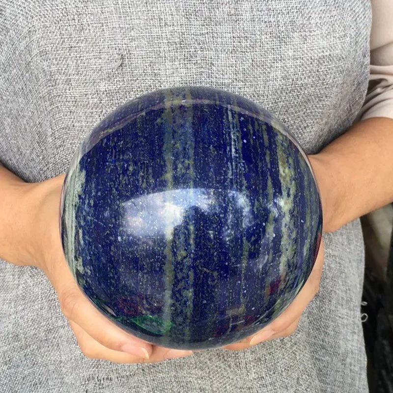 1KG+ Natural Lapis Lazuli Sphere Rock Quartz Crystal Ball Reiki Healing