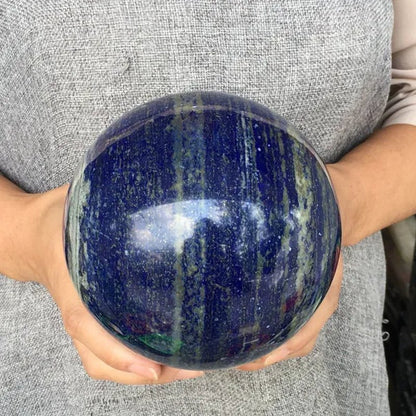 1KG+ Natural Lapis Lazuli Sphere Rock Quartz Crystal Ball Reiki Healing