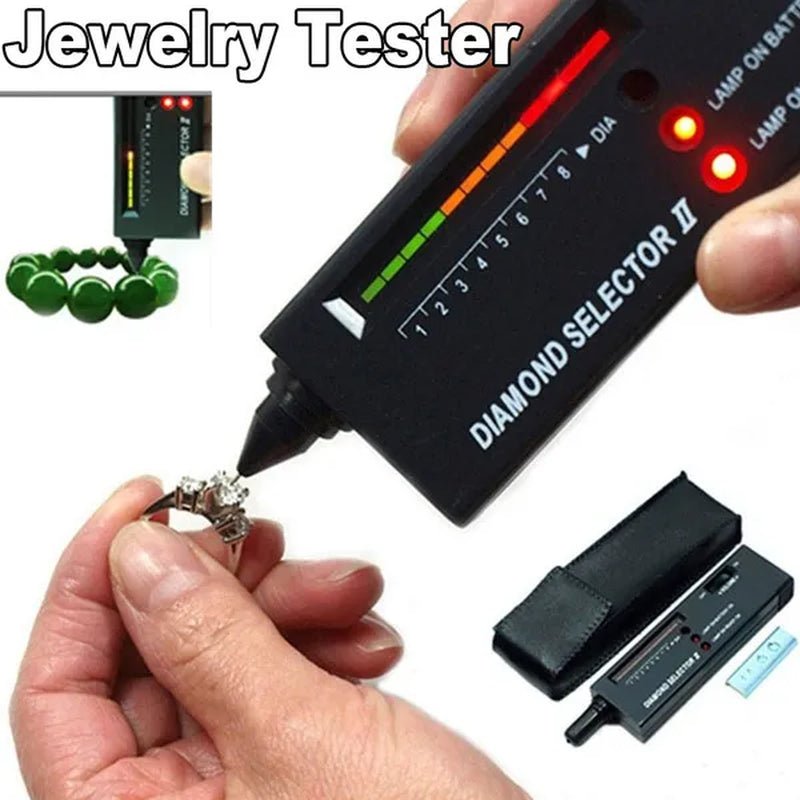 1PC LED Diamond Indicator Test Pen Diamond Tester Gemstone Gem Selector Jewelry Watcher Tool (without Battery) - WORLD TIME VISITS