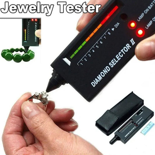 1PC LED Diamond Indicator Test Pen Diamond Tester Gemstone Gem Selector Jewelry Watcher Tool (without Battery) - WORLD TIME VISITS