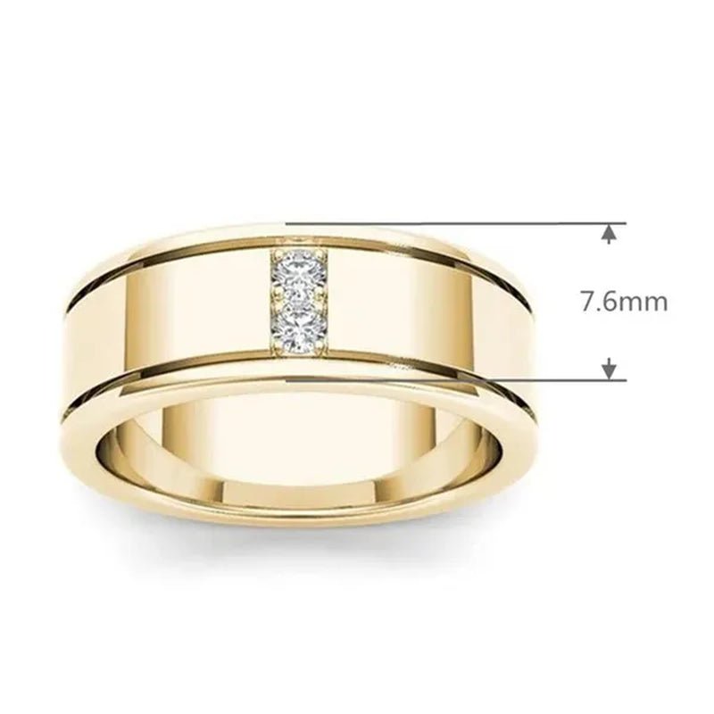 1Pc Luxury Romantic Couple Jewelry Accessories Men'S Diamond Ring Ladies Heart Diamond Couple Ring Bride Wedding Engagement Jewelry Us 6-11