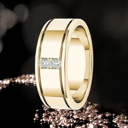 1Pc Luxury Romantic Couple Jewelry Accessories Men'S Diamond Ring Ladies Heart Diamond Couple Ring Bride Wedding Engagement Jewelry Us 6-11
