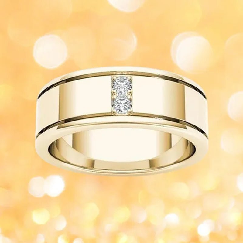 1Pc Luxury Romantic Couple Jewelry Accessories Men'S Diamond Ring Ladies Heart Diamond Couple Ring Bride Wedding Engagement Jewelry Us 6-11