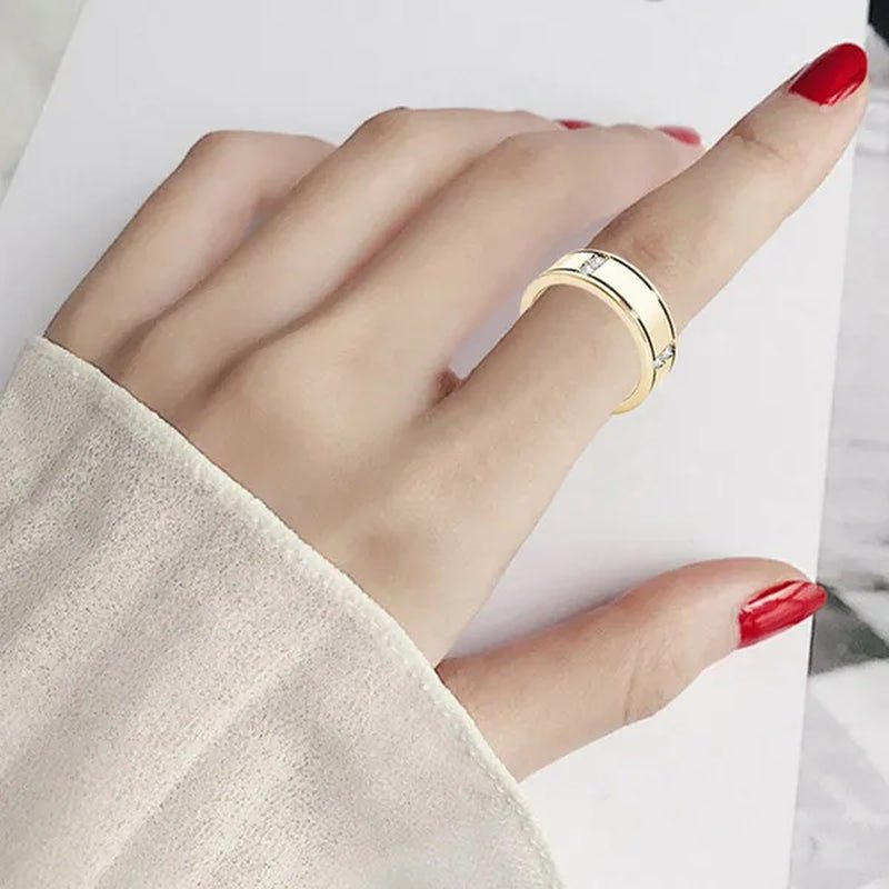 1Pc Luxury Romantic Couple Jewelry Accessories Men'S Diamond Ring Ladies Heart Diamond Couple Ring Bride Wedding Engagement Jewelry Us 6-11