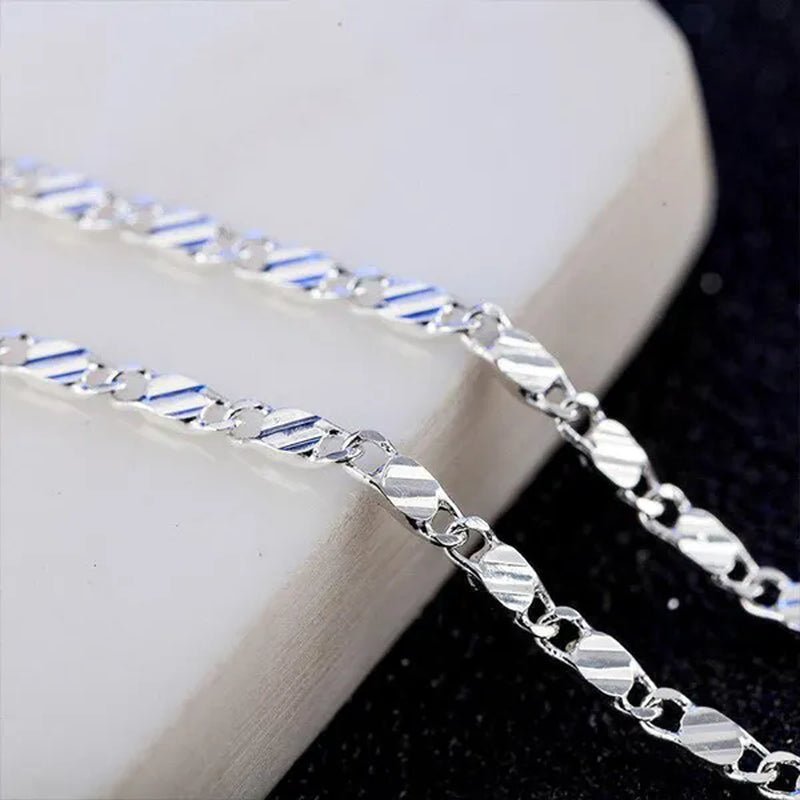 1pc/3pcs Men's Women's 16 - 30 Inch European Fashion Luxury Solid Chain Necklace Bridal Wedding Engagement High Jewelry Gifts - WORLD TIME VISITS