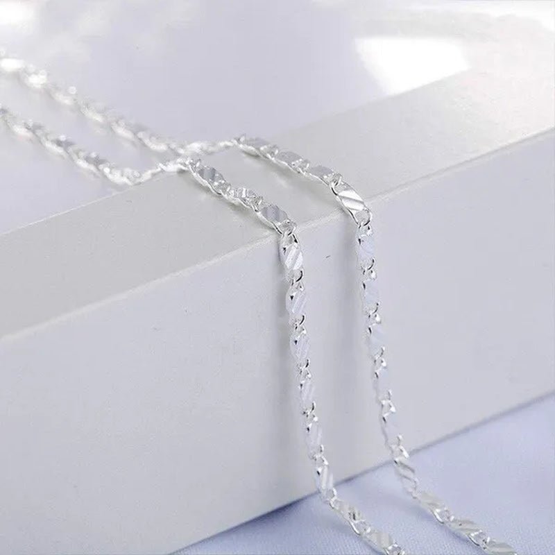 1pc/3pcs Men's Women's 16-30 Inch European Fashion Luxury Solid Chain Necklace Bridal Wedding Engagement High Jewelry Gifts