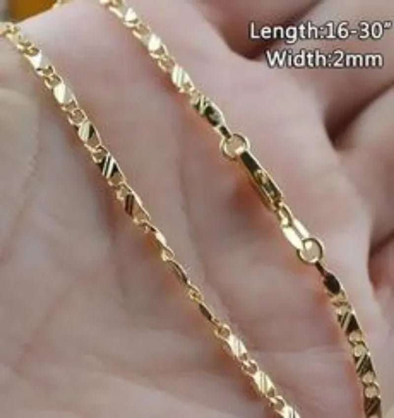 1pc/3pcs Men's Women's 16 - 30 Inch European Fashion Luxury Solid Chain Necklace Bridal Wedding Engagement High Jewelry Gifts - WORLD TIME VISITS