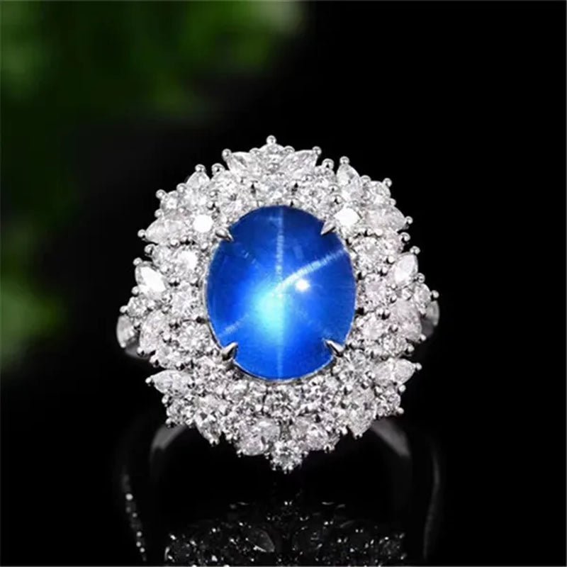 1PCS 4mm 6mm 7mm 10mm 12mm Natural Ruby Star Sappire 6 Buds Circular Cabochon Ring Size Loose Gemstone Star Gem for Diy Ring Pendant Earings Necklace