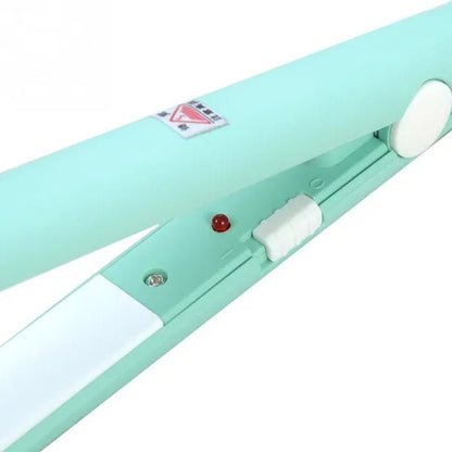 2 in 1 Mini Hair Straightener Ceramic Tourmaline Plate Beauty Flat Iron Heating Curler