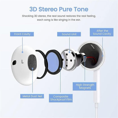 2 Pack Wired Iphone Earbuds/Wired Headphones with 3.5Mm Wired Earphones[Mfi Certified] with Microphone Volume Control Compatible for Iphone,Ipad,Ipod,Computer,Mp3/4,Android Most 3.5Mm Audio Devices