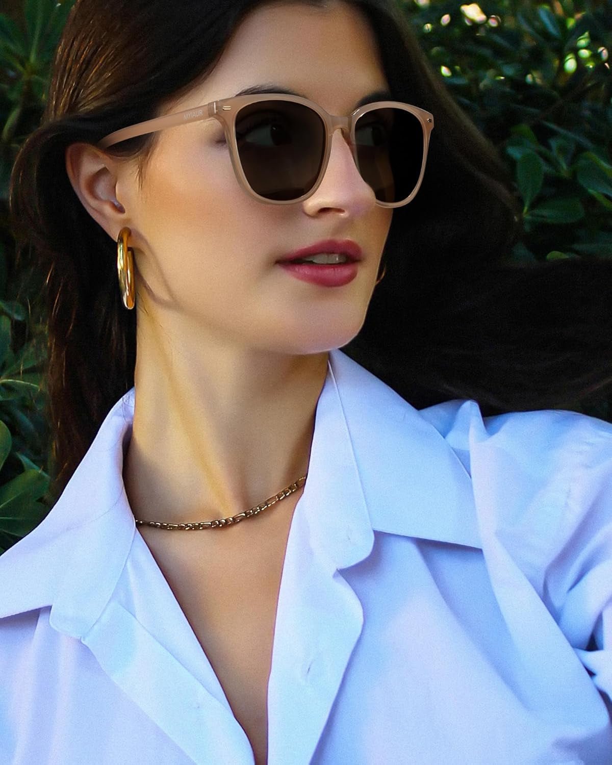 2 Packs Sunglasses for Women Polarized UV400 Protection Lens Big Frame Fashion Glasses Trendy Stylish Shade