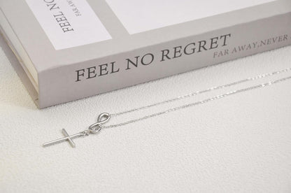 2 Pcs Cross Necklace for Women, Gold/Sterling Silver Plated Dainty Cross Pendant Necklace, Adjustable Chain, Trendy Gold Jewelry Gift for Women and Men