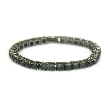 2021 Lastest Hip Hop Mens Iced Out Diamond Crystal Single Row Tennis Bracelet Silver and