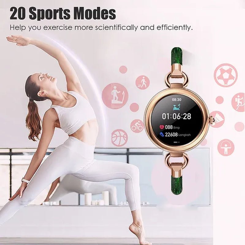 2022 EIGIIS Fashion Smart Watch Full Touch Luxury Smartwatch Women Health Monitor Multi-sports Modes Fitness Bracelet For Ladies