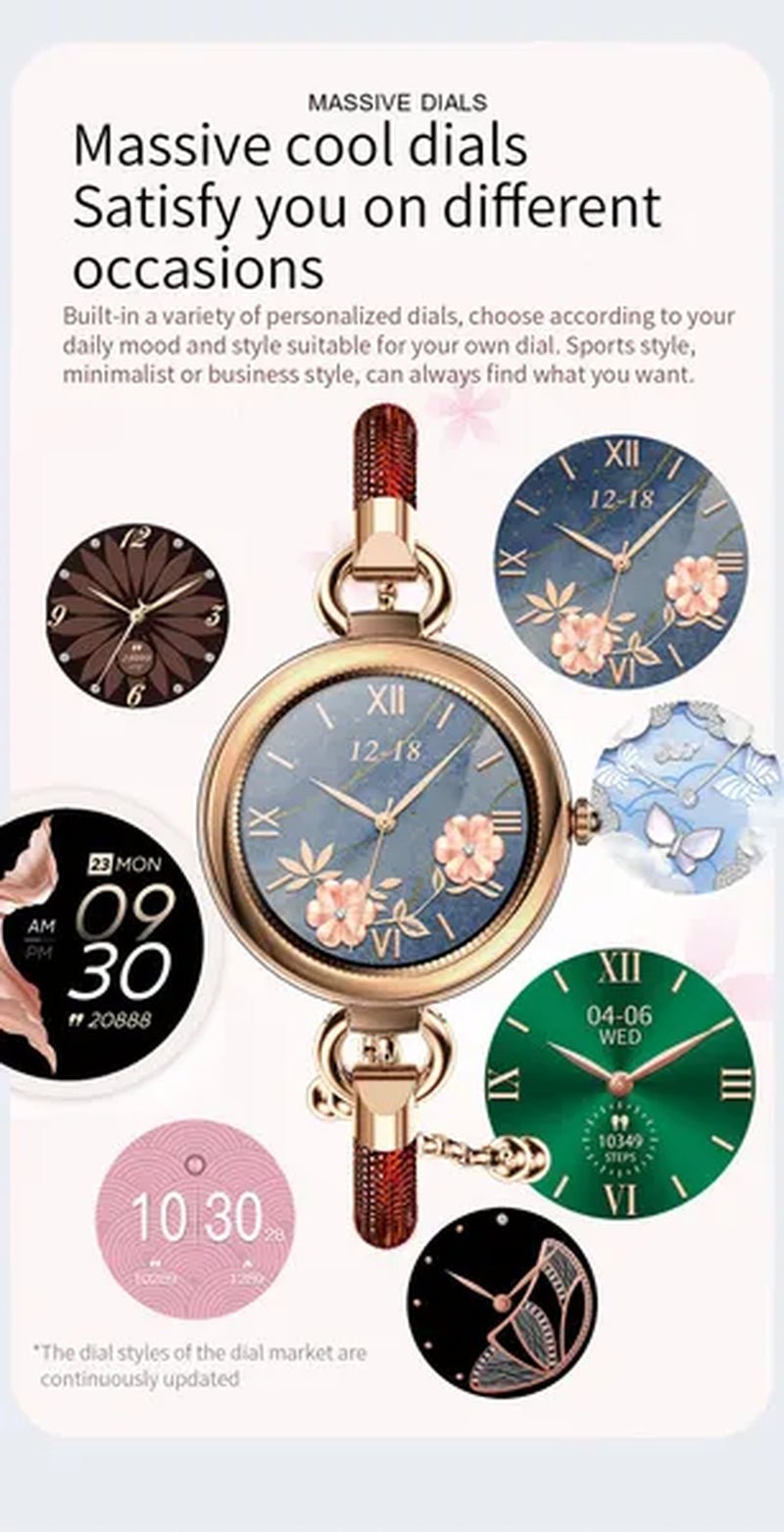 2022 EIGIIS Fashion Smart Watch Full Touch Luxury Smartwatch Women Health Monitor Multi-sports Modes Fitness Bracelet For Ladies