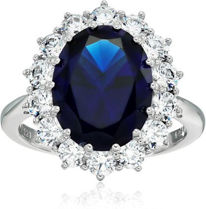 Platinum-Plated Sterling Silver Celebrity Kate Ring Made with Infinite Elements Zirconia Accents, (Previously Amazon Collection) - WORLD TIME VISITS