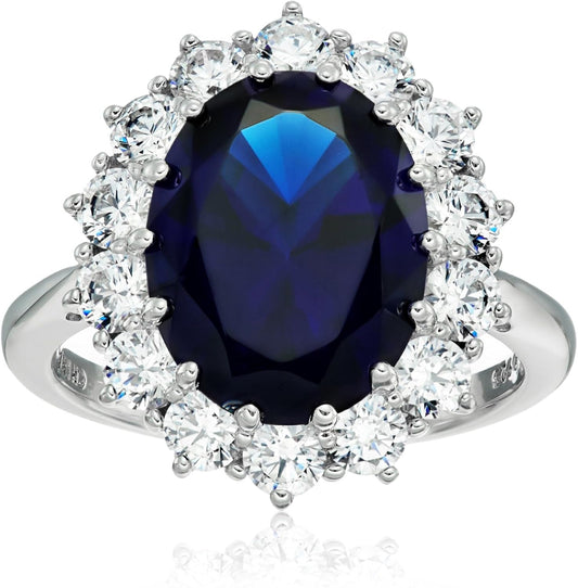 Platinum-Plated Sterling Silver Celebrity Kate Ring Made with Infinite Elements Zirconia Accents, (Previously Amazon Collection) - WORLD TIME VISITS