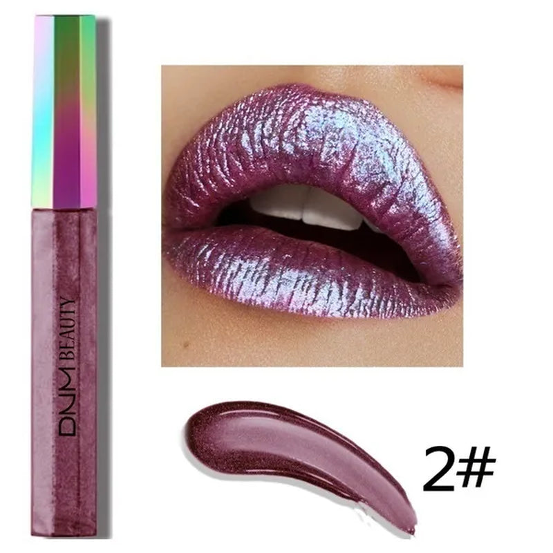 Super Girl 12 Color High-Fashion Chameleon Metal Matte Metallic Waterproof Lipgloss Liquid Lipstick Shimmer Diamond Glitter Pearl Colour Lip Gloss Lip