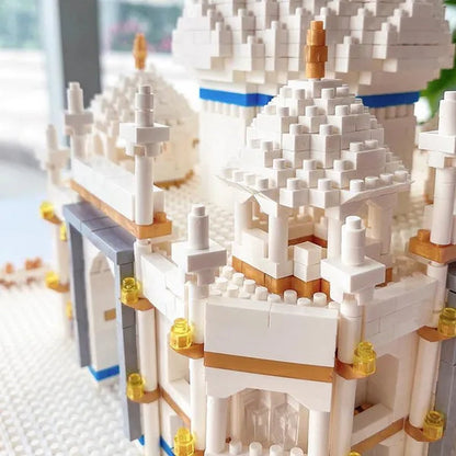 World Architecture Building Blocks Set Landmarks Diamond Blocks Toys (Height 20-40cm) Saint Basil's Cathedral, Big Ben, Taj Mahal, White House, Louvre Museum, Arc de Triomphe, London Bridge