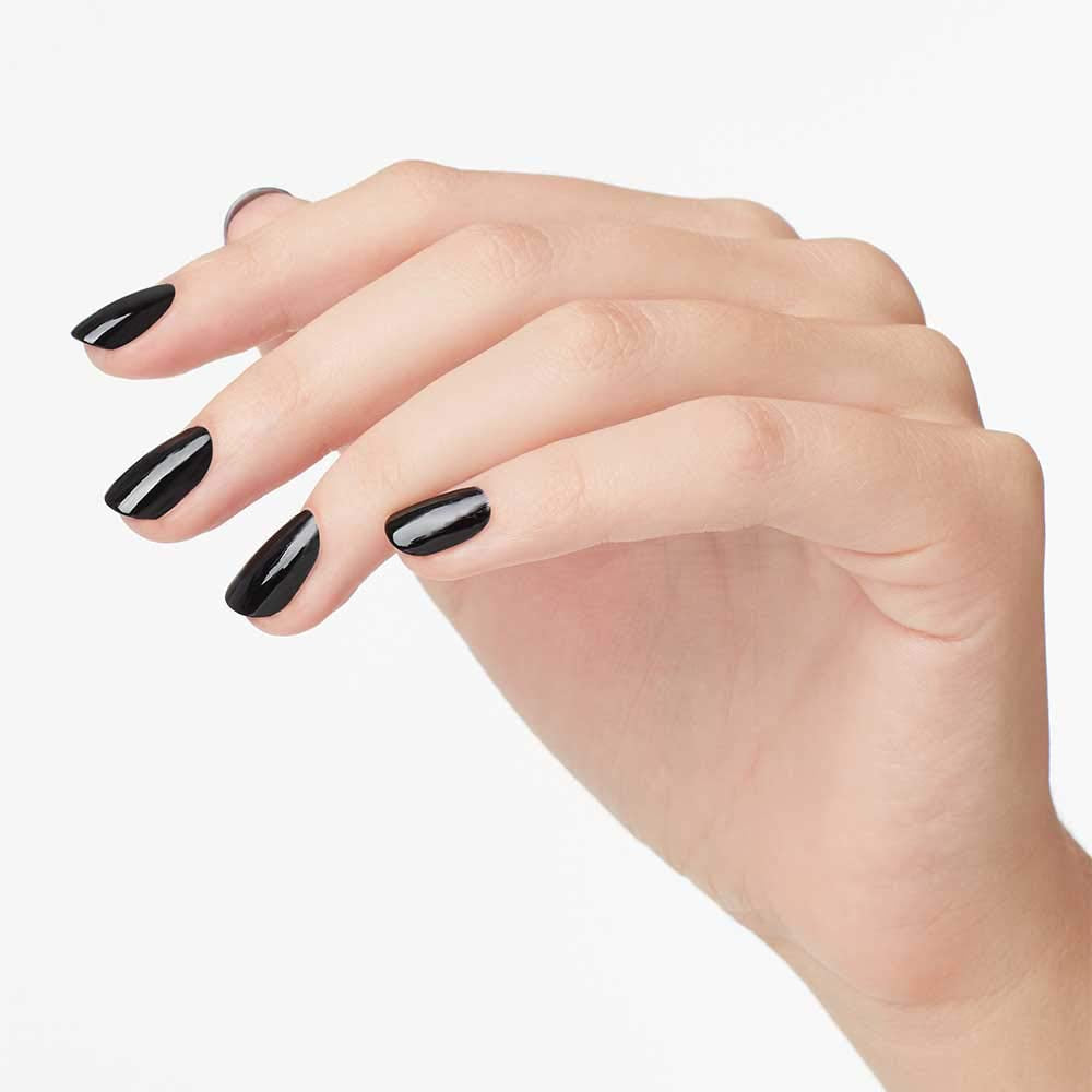 OPI Nail Lacquer Nail Polish | Opaque Dark Black & Gray Crème Chip Resistant Nail Polish | Vegan, Fast Drying, Streak Free
