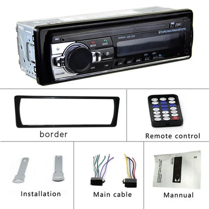 New Upgrade 1 Din Audio MP3 Player 12V In-Dash Single Din Bluetooth Car Radio Stereo Support FM Aux Input SD USB MMC Receiver with Remote Control