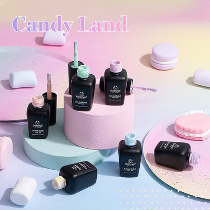 Beetles Pastel Gel Nail Polish, 6 Colors Macaron Pink Blue Green Yellow Purple Gel Polish Soft Pastel Spring Gel Polish Soak off Uv Gel Manicure Nail Art Design DIY Home Salon Gift for Girls Women