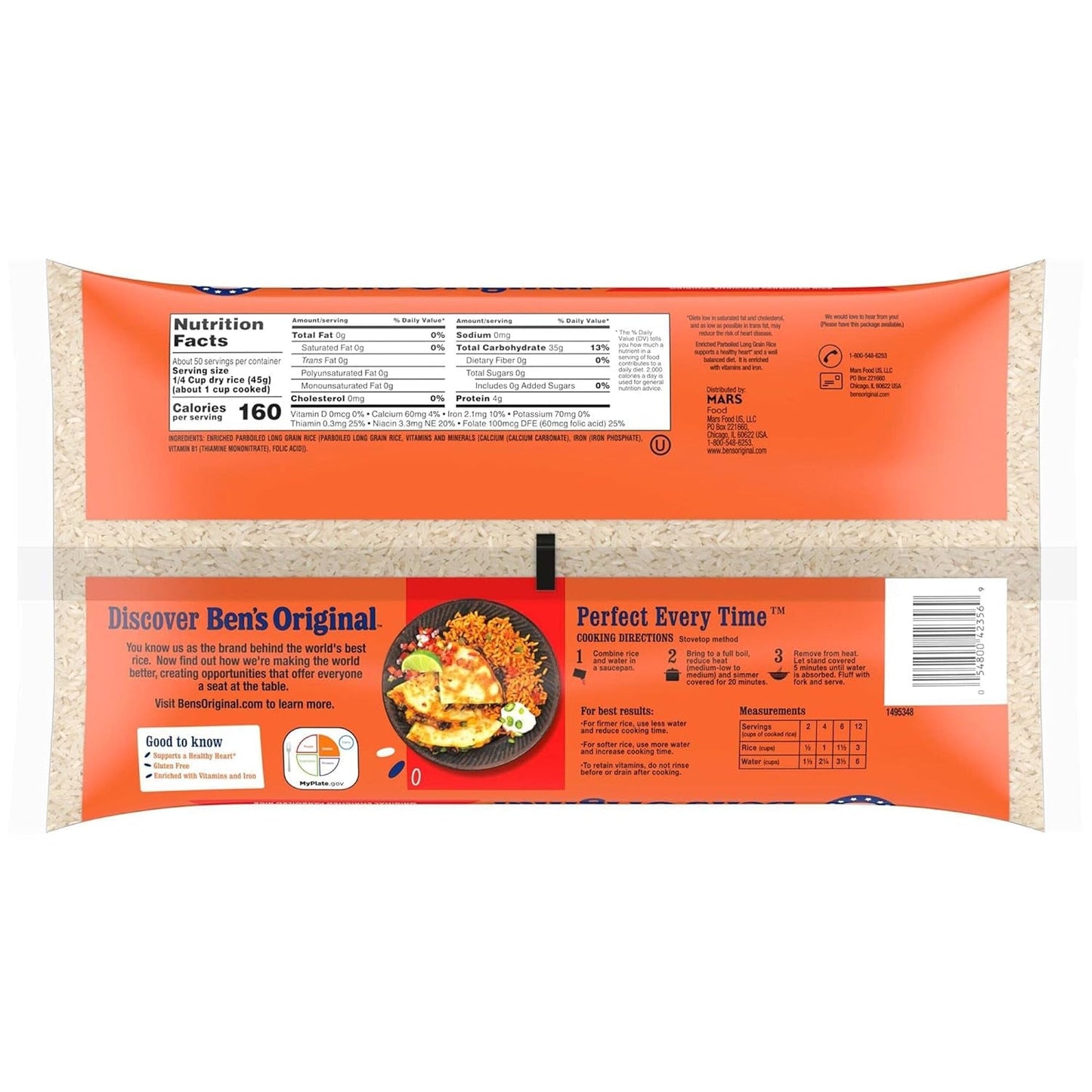 Enriched Long Grain White Rice, Parboiled Rice, 5 Lb Bag