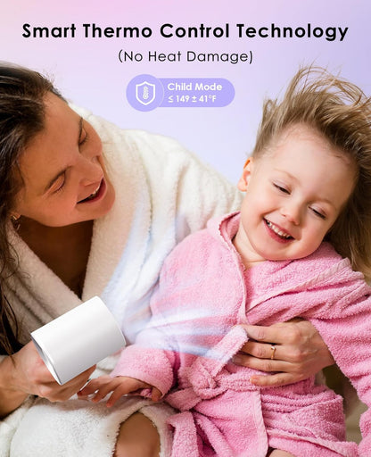 Hair Dryer, Negative Ionic Hair Dryer, High-Speed Blow Dryer with 110, 000 RPM Brushless Motor, Fast Drying Lightweight Travel Hairdryer, Low Noise Home Hair Dryer with Smooth Nozzle