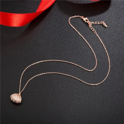 925 Sterling Silver Natural Pearl Pendant Necklace Sterling Pearl Conch Shell Pendant Necklace Lady Necklace Women Jewelry