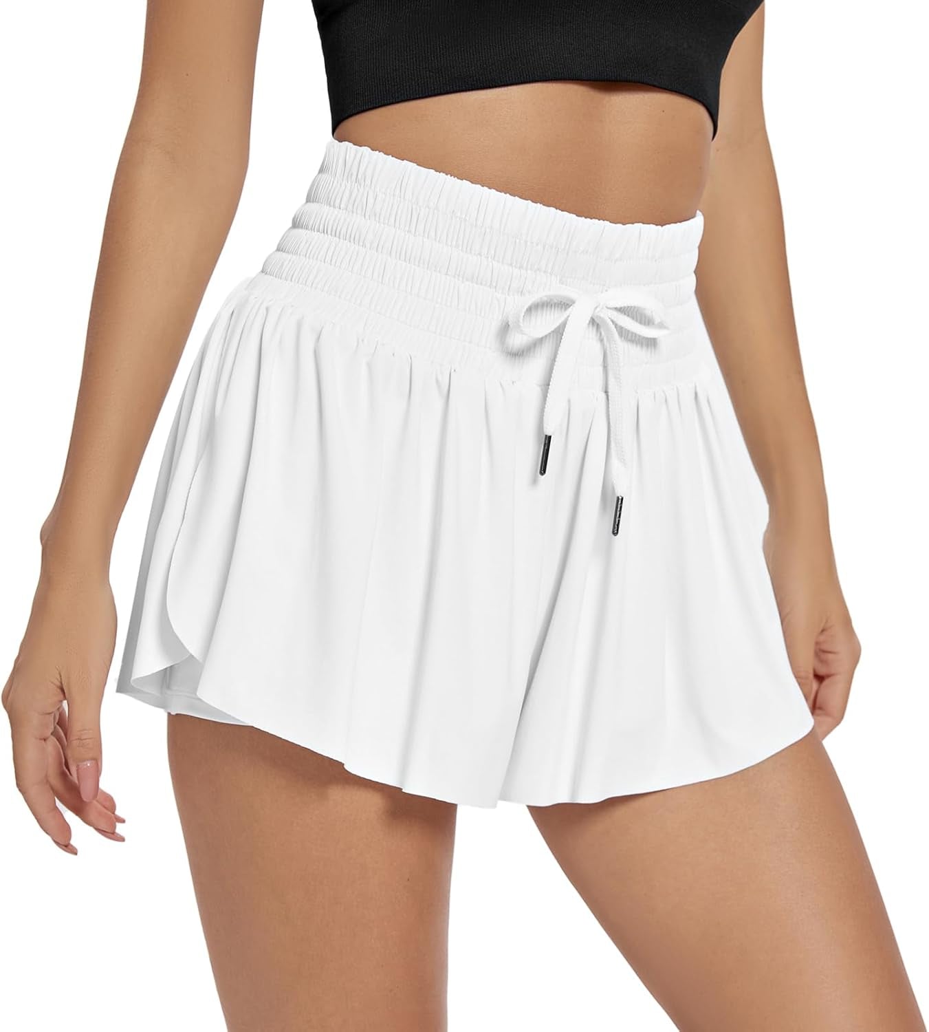 Flowy Athletic Shorts for Women Workout Running Gym Yoga High Waist Skort Sweat Skirt Cute Clothes Summer Outfits - WORLD TIME VISITS
