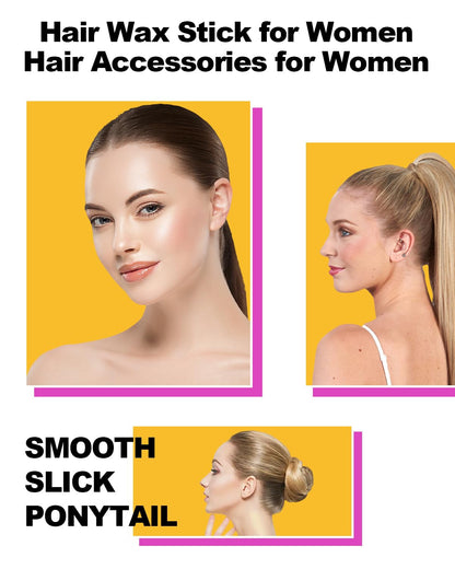 Hair Wax Stick, Wax Stick for Hair Flyaways Kids & Women Hair Accessories for Women Girls Hair Bun Maker for Kids Hair Slick Stick Baby Hair Gel Stick Kids Hair Products Hair Smoothing Stick