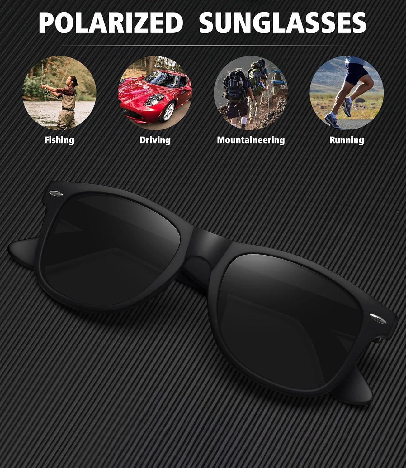 Polarized Sunglasses for Men Women Classic Retro Sun Glasses for Driving UV Protection