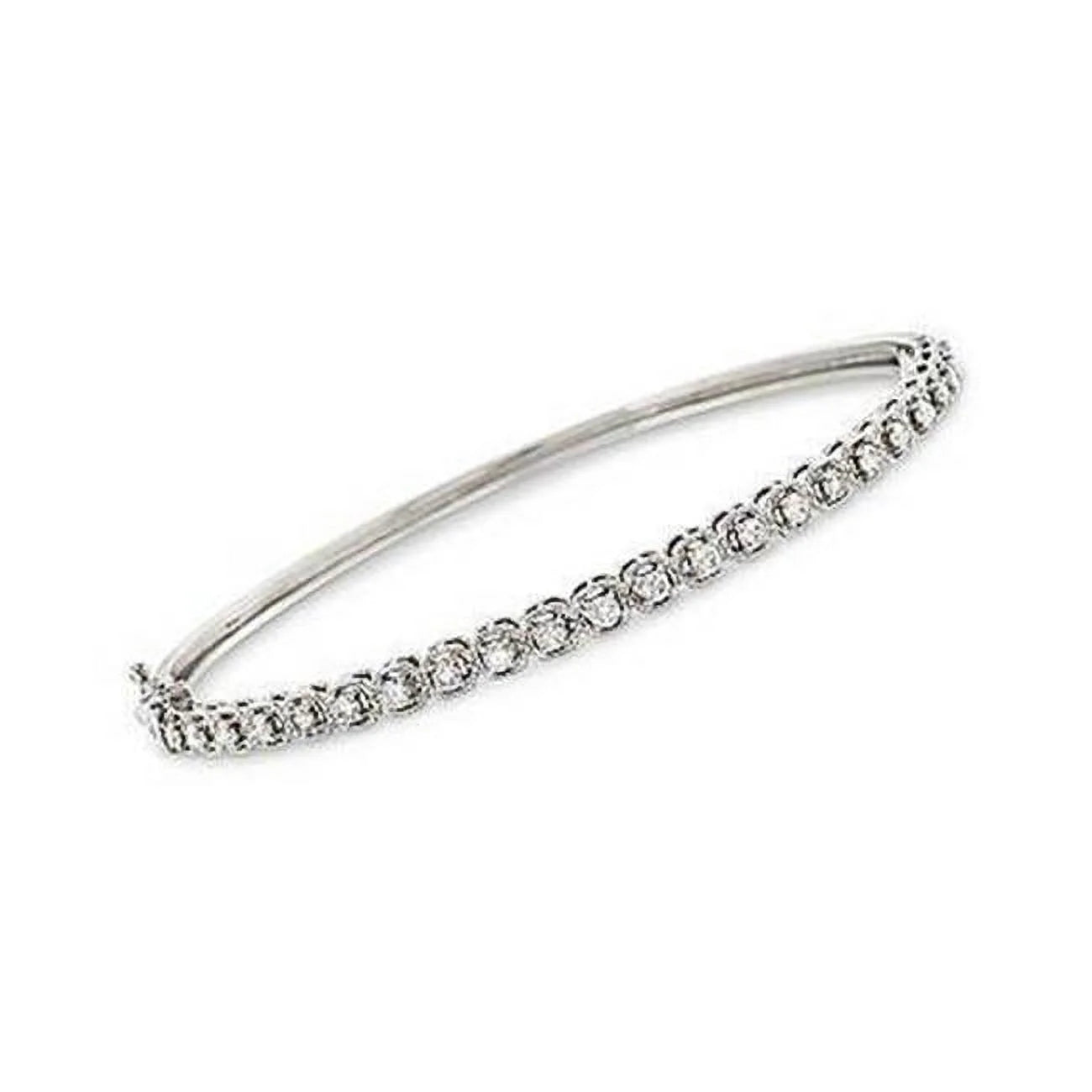 Enterprises 30103 3.60 CT Womens round Diamond Bangle Bracelet - White Gold - WORLD TIME VISITS