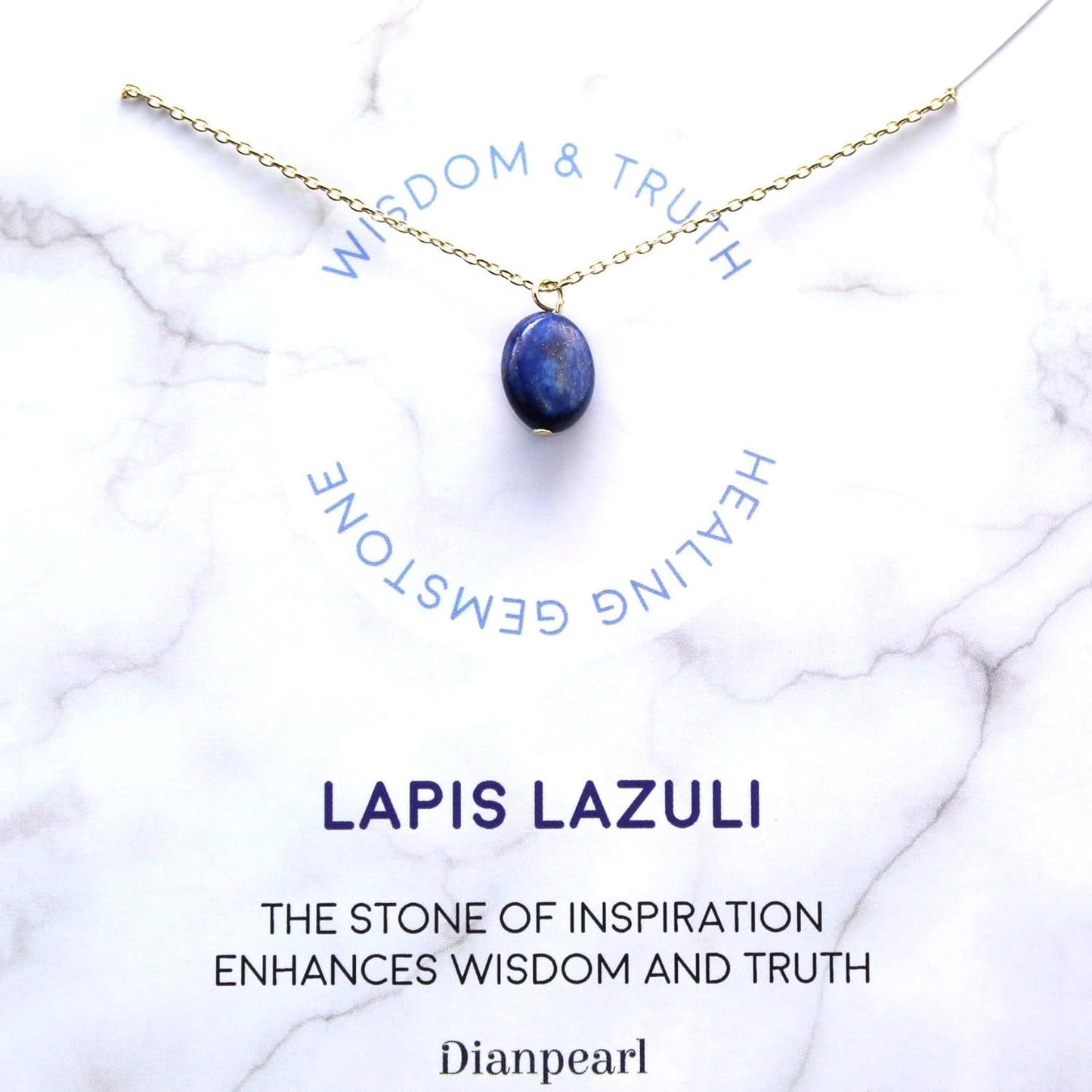 [Premium Gemstone] Lapis Lazuli Necklace, Best Friend Necklace, Gemstone Necklace, Friendship Necklace, Gold Dainty Necklace, February Birthstone, Natural Stone, Healing Crystal, Lapis Lazuli