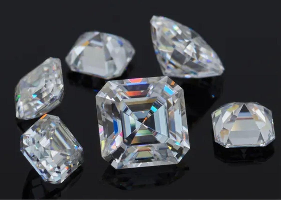 HOLYCOME Asscher Brilliant Cut 7X7Mm (2 Ct) DEFIJ Color Moissanites Loose Stone Diamond Ring Jewelry Bracelet Material High Quality