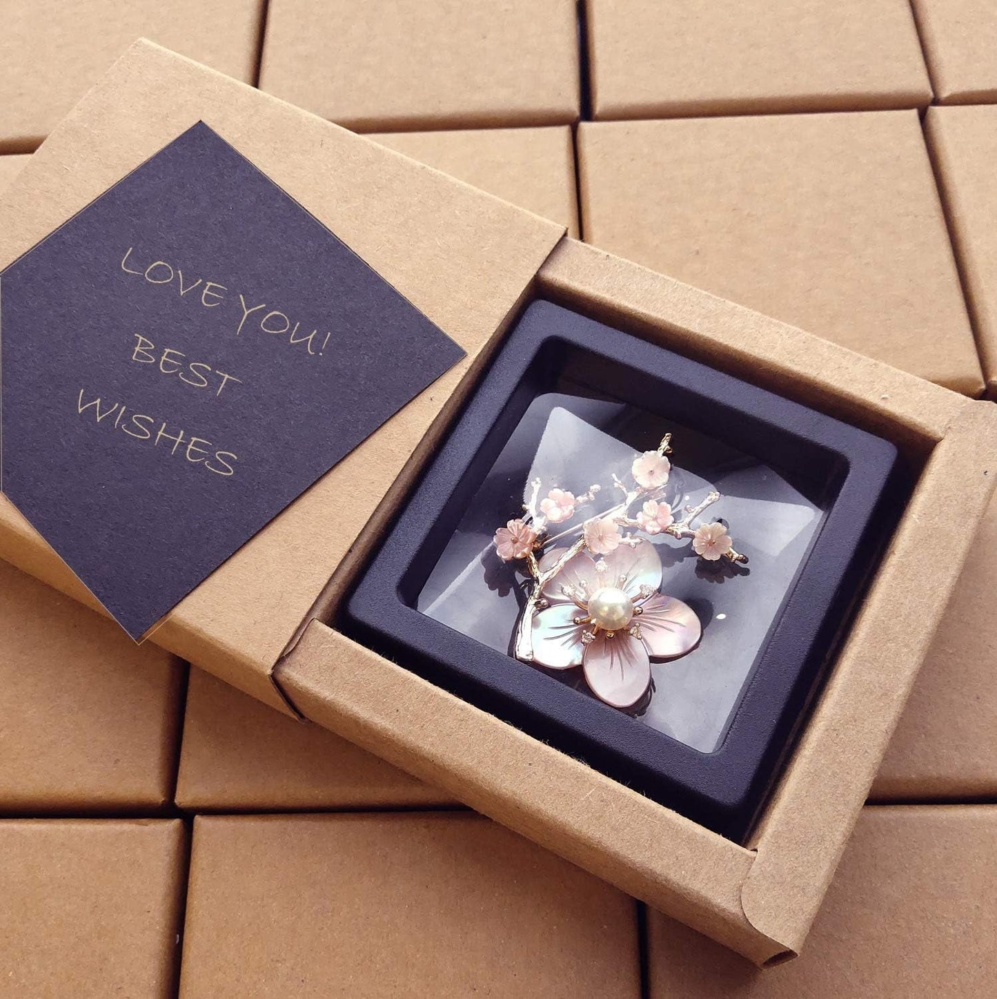 (XZ2020-3)  Brooches for Women with Crystal, Pink Flower, Rhinestone Brooches Pins Elegant Jewelry Blossom Fashionable Gifts Ladies Bouquet Brooches Pin for Birthday, Party, New Year, Wedding