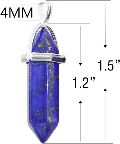 Wholesale 10PCS Natural Lapis Lazuli Hexagonal Stone Healing Point Chakra Pendants Bulk Charms for Jewelry Making