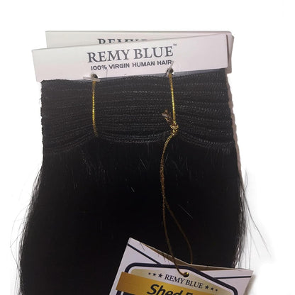 New Remy Yaky-Remy Blue 100% VIRGIN Human Hair Weave- Shed Free&Tangle Free (#1, 10“ Packs of 2)