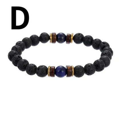 Luxury Fashion Men'S Creative Bead Bracelet Handwoven Adjustable Natural Stone Bead Bracelet Hip Hop Bracelet Men'S Jewelry Party Anniversary Gift Christmas Gift Jewelry