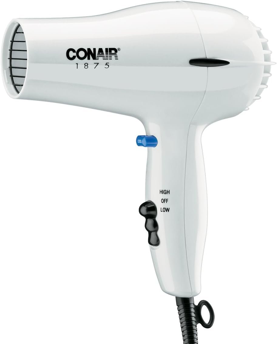 247W White Compact Hair Dryer - 1875W - WORLD TIME VISITS