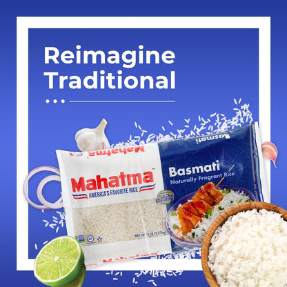 Indian Basmati Rice, 5Lb Bag of Rice, Fluffy, Floral, and Nutty-Flavored Rice, Stovetop or Microwave Rice