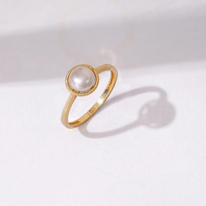 10K Gold Imported Crystal March Birthstone Ring (Previously Amazon Collection)