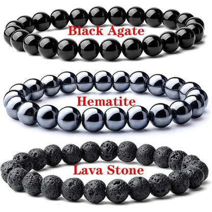 6mm 8mm Natural Stone Chakra Beaded Charm Bracelets Tiger Eye Amethyst Lapis Lazuli Healing Beads Bracelet Women Yoga Jewelry
