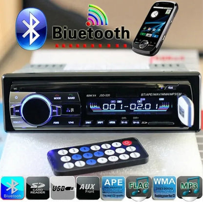 Newest 1 Din In-Dash Car Stereo Radio 12V Bluetooth Handsfree MP3 Audio Player Support USB/SD MMC Port 12V Car Stereo FM Radio MP3 Audio Player 1 Din Autoradio