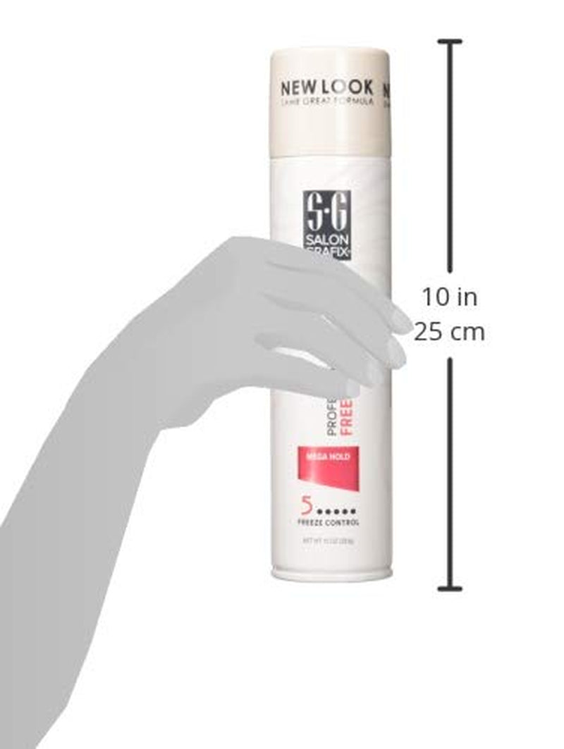 Professional Freezing Hair Spray, Mega Hold, 10 Oz (Pack of 3)