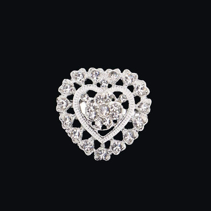 24Pcs Lot Rhinestone Crystal Flower Brooches Pin Set