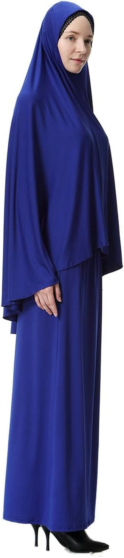 Muslim Islamic Women'S Khimar 2Pcs Sets Soft Distinctive Prayer Dress Hijab Abaya Suit(10 Colors Available)