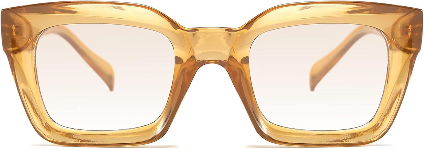 Classic Women Sunglasses Fashion Thick Square Sun Glasses Chunky Frame UV400 B2471
