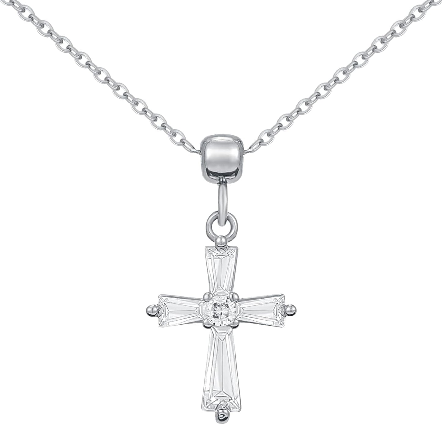 Dainty 14K Gold Choker Cross Charm Necklace for Women, Cross Gold Pendant Necklace Trendy Non Tarnish